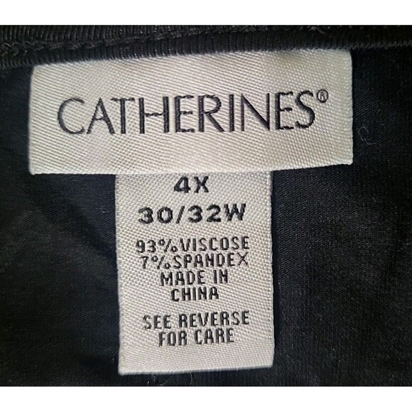 Catherines Plus 4X 30-32W New Maxi T Shirt Dress - Side Button Solid Black Long - Picture 2 of 9